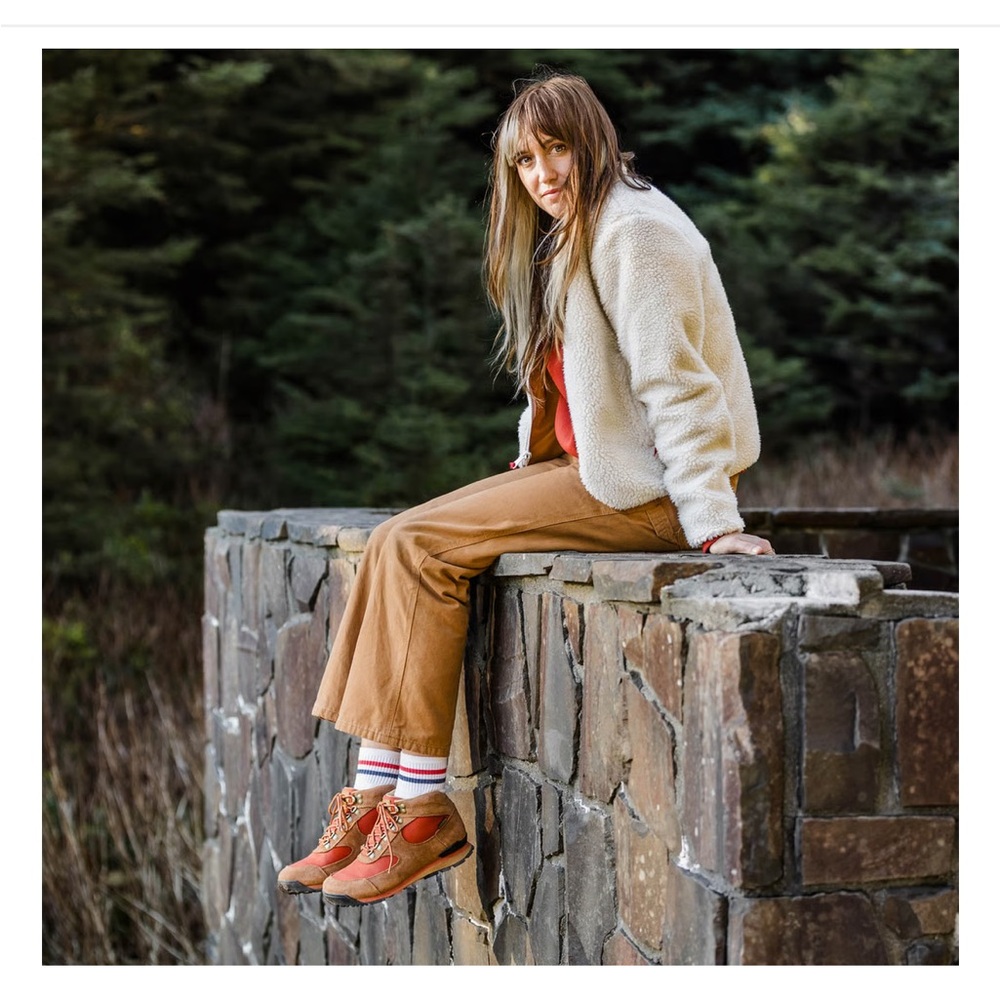 Danner Tan and Red Jag Waterproof Hiking Boot